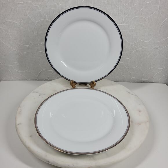 Williams Sonoma Open Kitchen Plate 9" Blue Gold Porcelain 2-Pc Dinnerware - Picture 9 of 13